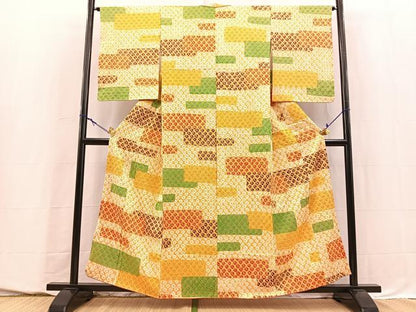 平和屋着物■上質な小紋　蜘蛛絞り　正絹　逸品　BAAY5554yc