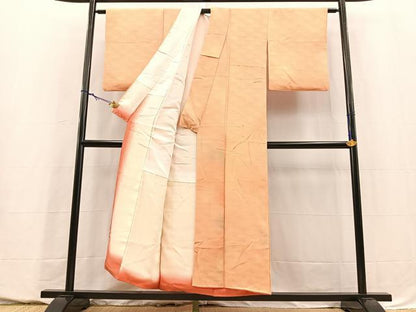 平和屋着物■上質な小紋　裏菊地紋　暈し染め　正絹　逸品　BAAY5555yc