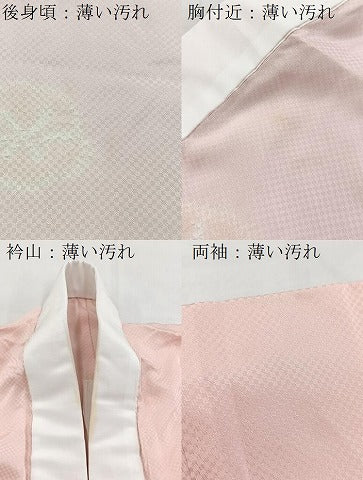 平和屋着物■長襦袢　無双仕立て　絞り　舞梅文　正絹　逸品　BAAY5556yc