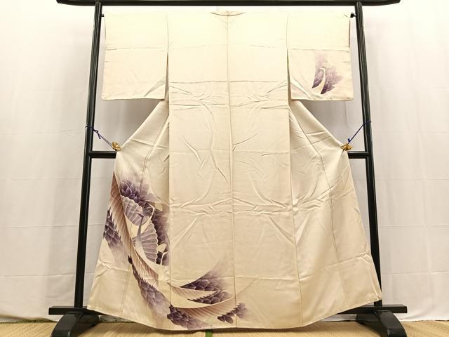 平和屋着物■訪問着　孔雀花文　金彩　正絹　逸品　BAAY5559yc