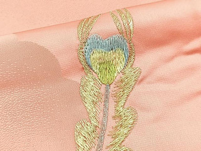 平和屋着物■豪華振袖　総刺繍　孔雀文　金銀糸　正絹　逸品　BAAY5563yc