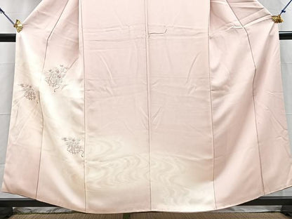 平和屋着物■訪問着　総刺繍　飾花文　暈し染め　正絹　逸品　BAAY5564yc