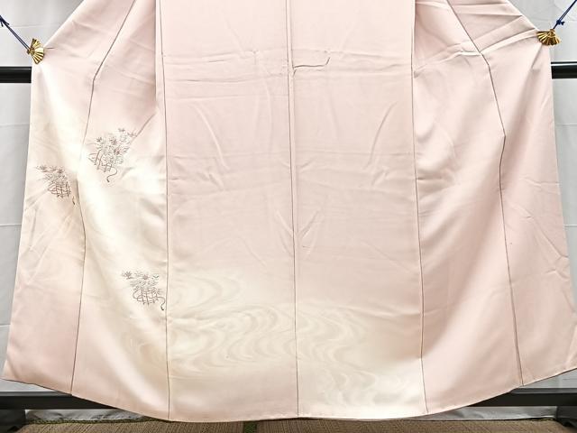 平和屋着物■訪問着　総刺繍　飾花文　暈し染め　正絹　逸品　BAAY5564yc