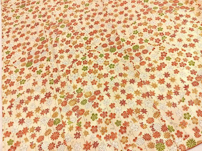 平和屋着物■上質な小紋　切嵌梅楓文　正絹　逸品　BAAY5568yc