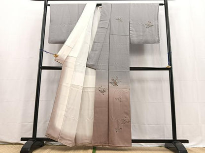 平和屋着物■訪問着　花筏文　暈し染め　金彩　正絹　逸品　BAAY5569yc