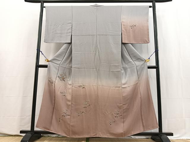 平和屋着物■訪問着　花筏文　暈し染め　金彩　正絹　逸品　BAAY5569yc
