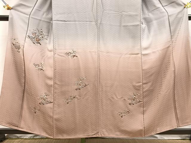 平和屋着物■訪問着　花筏文　暈し染め　金彩　正絹　逸品　BAAY5569yc