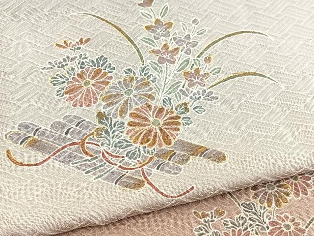 平和屋着物■訪問着　花筏文　暈し染め　金彩　正絹　逸品　BAAY5569yc