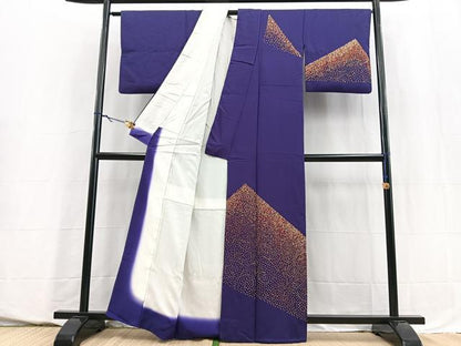 平和屋着物■訪問着　唐草文　金糸　正絹　逸品　BAAY5573yc