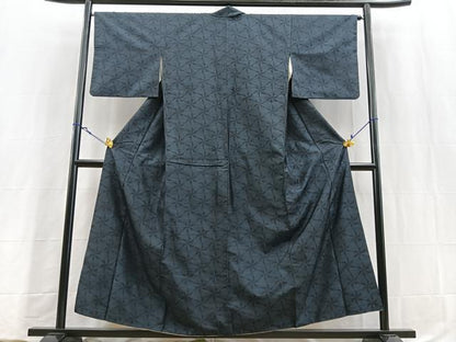 平和屋着物■本場大島紬　幾何学文様　正絹　逸品　BAAY5575yc
