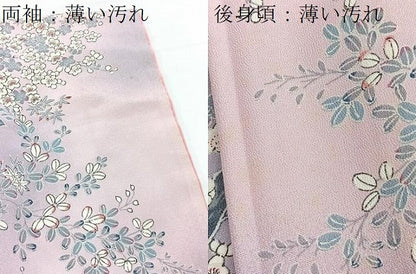 平和屋着物■上質な小紋　花鳥文　暈し染め　正絹　逸品　BAAY5583yc