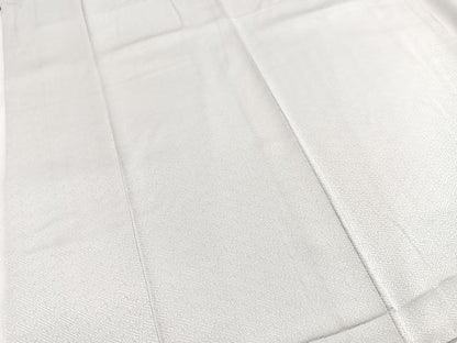 平和屋着物■上質な色無地　紗綾形地紋　白鼠色　正絹　逸品　BAAY5585yc