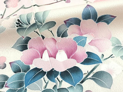 平和屋着物■訪問着　枝花文　暈し染め　正絹　逸品　BAAY5586yc