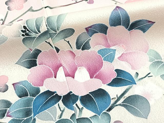 平和屋着物■訪問着　枝花文　暈し染め　正絹　逸品　BAAY5586yc
