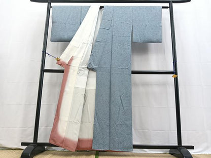 平和屋着物■上質な小紋　南天地紋　暈し染め　松坂屋扱い　正絹　逸品　BAAY5588yc