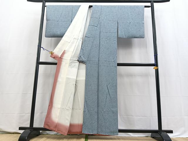 平和屋着物■上質な小紋　南天地紋　暈し染め　松坂屋扱い　正絹　逸品　BAAY5588yc