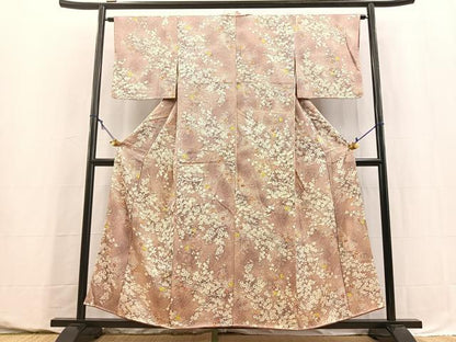 平和屋着物■上質な小紋　草花文　暈し染め　正絹　逸品　BAAY5589yc
