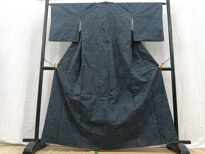 平和屋着物■本場大島紬　7マルキ　正倉院花文　正絹　逸品　BAAY5592yc