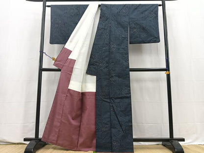 平和屋着物■本場大島紬　7マルキ　正倉院花文　正絹　逸品　BAAY5592yc