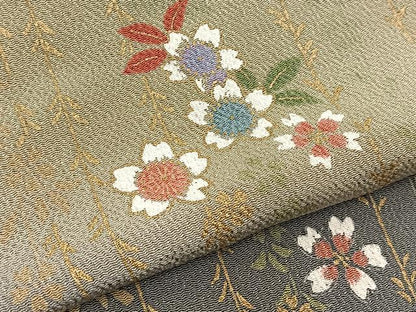 平和屋着物■訪問着　枝垂れ桜文　暈し染め　金彩　鬼しぼ縮緬　正絹　逸品　BAAY5594yc