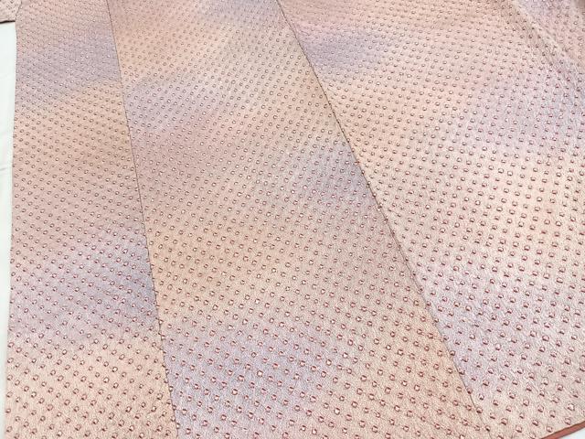 平和屋着物■上質な小紋　総絞り　暈し染め　正絹　逸品　BAAY5597yc