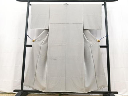 平和屋着物■上質な色無地　蕎麦切色　正絹　逸品　BAAY5598yc