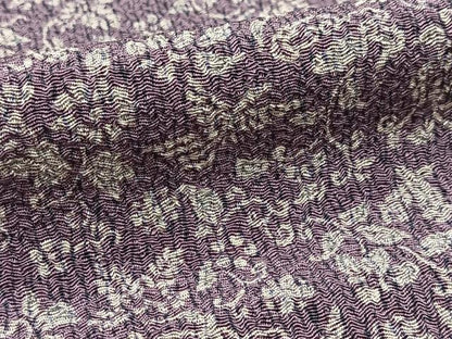 平和屋着物■上質な小紋　花鳥文　鬼しぼ縮緬　正絹　逸品　BAAY5601yc