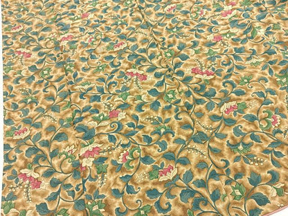 平和屋着物■上質な小紋　更紗花文　暈し染め　お召縮緬　正絹　逸品　BAAY5602yc