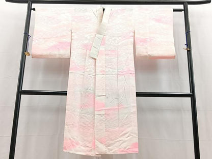 平和屋着物■長襦袢　無双仕立て　紗綾形地紋　暈し染め　正絹　逸品　BAAY5603yc