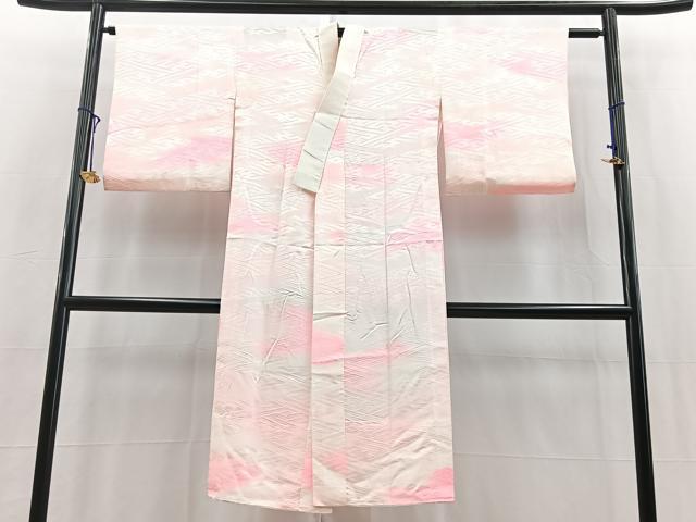 平和屋着物■長襦袢　無双仕立て　紗綾形地紋　暈し染め　正絹　逸品　BAAY5603yc