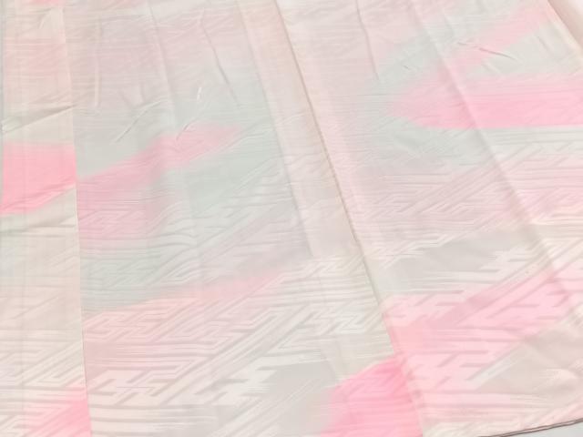 平和屋着物■長襦袢　無双仕立て　紗綾形地紋　暈し染め　正絹　逸品　BAAY5603yc