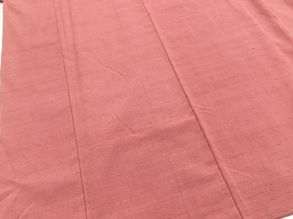 平和屋着物■上質な紬　桃色　正絹　逸品　未使用　BAAY5604yc
