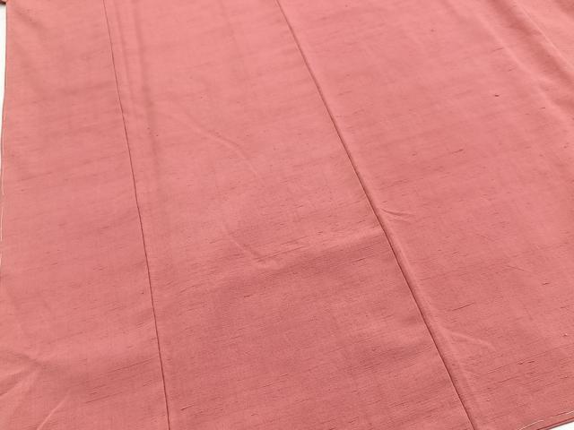 平和屋着物■上質な紬　桃色　正絹　逸品　未使用　BAAY5604yc