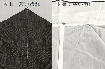 平和屋着物■本場大島紬　亀甲文　正絹　逸品　BAAY5607yc