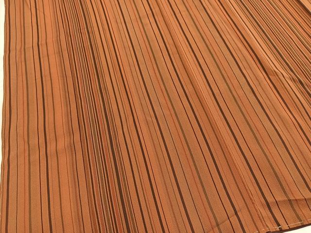 平和屋着物■上質な小紋　縞　正絹　逸品　BAAY5609yc