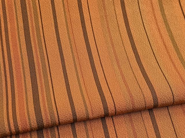平和屋着物■上質な小紋　縞　正絹　逸品　BAAY5609yc