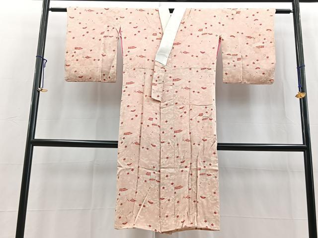 平和屋着物■長襦袢　袷　風景花文　正絹　逸品　BAAY5616yc