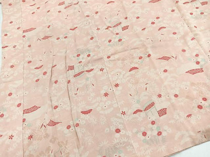 平和屋着物■長襦袢　袷　風景花文　正絹　逸品　BAAY5616yc