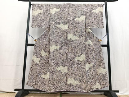 平和屋着物■上質な小紋　雲取り枝梅文　正絹　逸品　BAAY5617yc