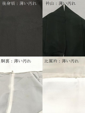 平和屋着物■豪華黒留袖　駒刺繍　萬寿染　飛鶴熨斗花文　金銀彩　正絹　逸品　BAAY5619yc