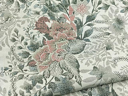 平和屋着物■上質なお召　更紗花文　正絹　逸品　BAAY5620yc