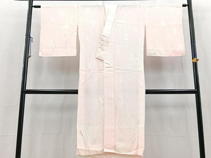 平和屋着物■長襦袢　無双仕立て　作家物　吉祥しぼり　草花文　暈し染め　正絹　逸品　BAAY5621yc