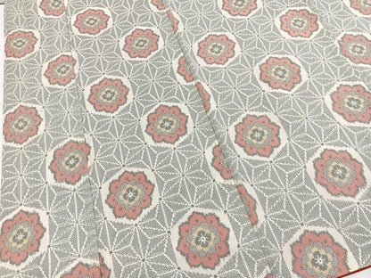 平和屋着物■本場村山大島紬　幾何学花文　正絹　逸品　BAAY5622yc