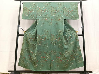 平和屋着物■訪問着　花蝶文　金彩　正絹　逸品　BAAY5624yc
