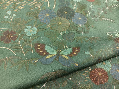 平和屋着物■訪問着　花蝶文　金彩　正絹　逸品　BAAY5624yc