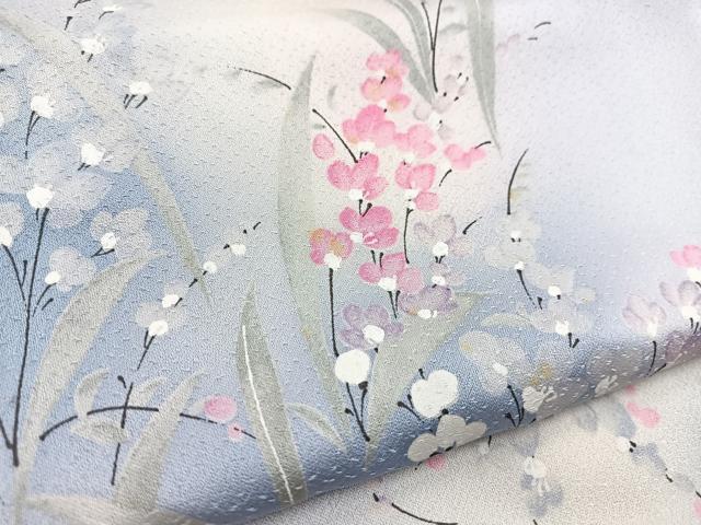 平和屋着物■上質な小紋　草花文　暈し染め　正絹　逸品　BAAY5626yc