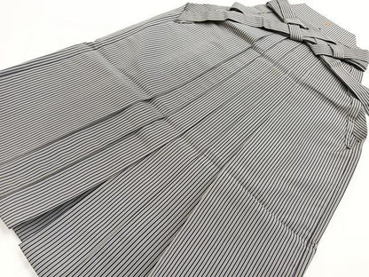 平和屋着物●男性　行灯袴　縞　正絹　逸品　BAAY5628yc