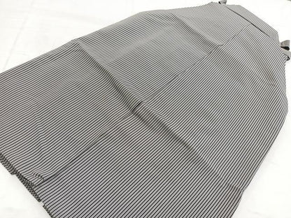平和屋着物●男性　行灯袴　縞　正絹　逸品　BAAY5628yc
