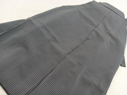 平和屋着物●男性　行灯袴　縞　正絹　逸品　BAAY5629yc