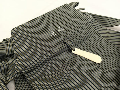 平和屋着物●男性　行灯袴　縞　正絹　逸品　BAAY5630yc